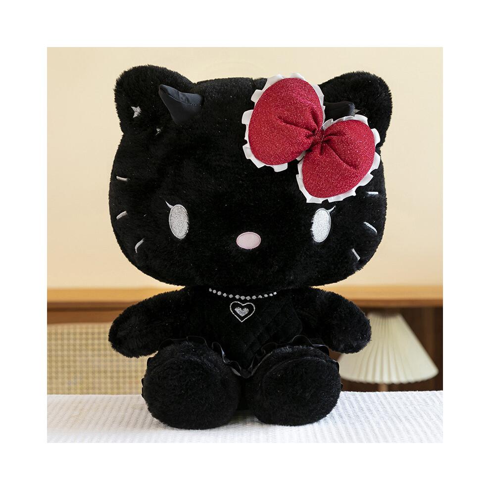 (Black,45cm/17.72in)Hello Kitty Engel Teufel Plüschtier Katze süß Cartoon Mädchen Geburtstag Urlaub Geschenk