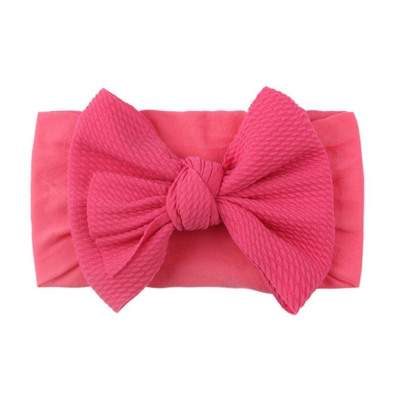 New Bow Nylon Headband, Cute Soft Elastic Twill Bubble Baby Hair Accessories, Baby Headband