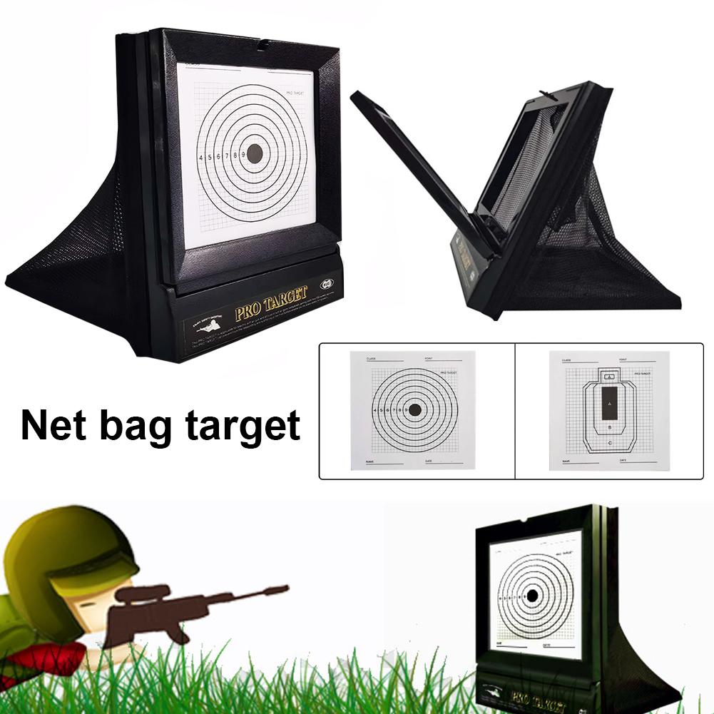 Targets Box Shooting Net With 10pcs Replaceable Paper Portable Gun Targets Gun Target Case for Airsoft Pellet Gun Rifle BB Gun