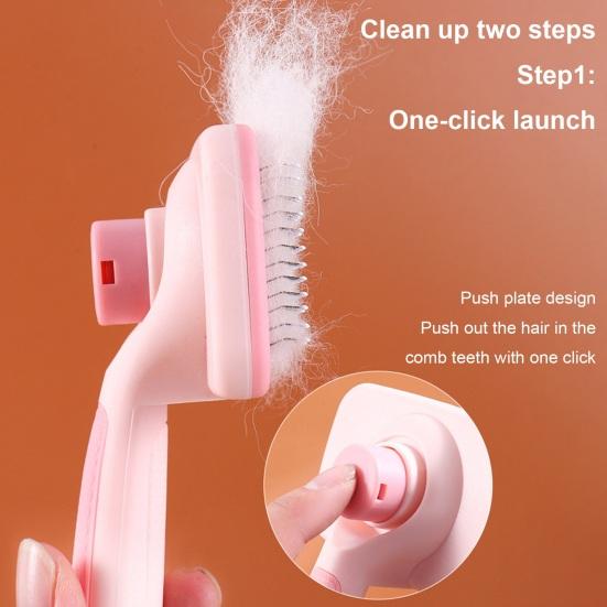 Самоочищающаяся щетка для питомцев, щадящая кожу щетка для груминга кошек для линяющих питомцев