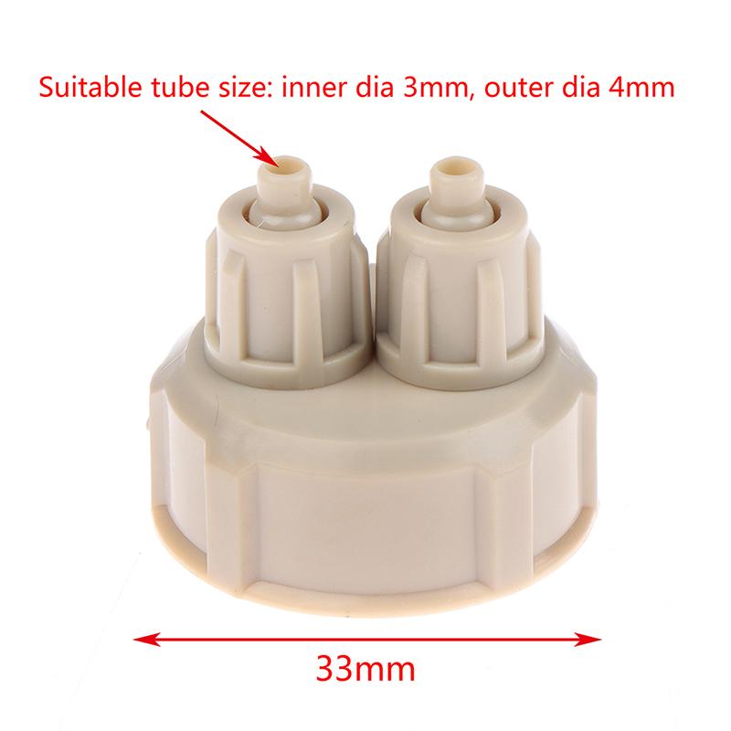 2Pcs Co2 System Tube Valve Guage Bottle Cap Diy Air Diffuser Generator Tool