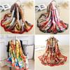 New Four Seasons Available New Silk Large Size Thin Outer Wear Neck Protection Scarf Sunscreen Warm Beach Towel For Women