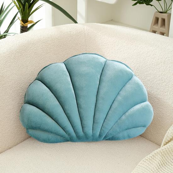 3D Бархатная подушка-ракушка Мягкий вкладыш Ракушка Океан Пляжная тема Декоративная подушка Уютная подушка для дома Дивана Офисного дивана