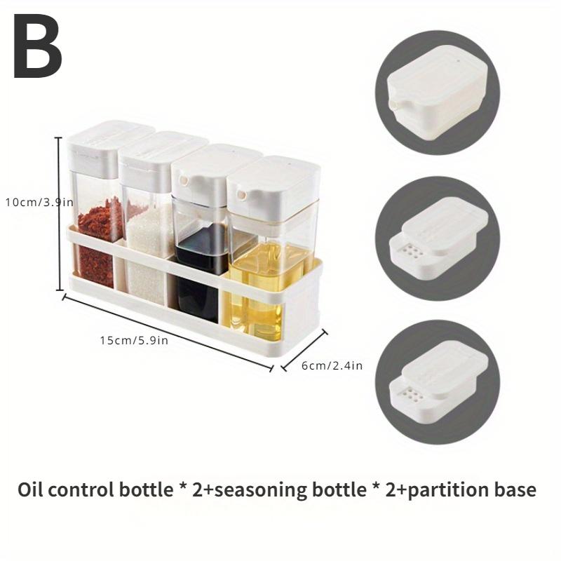 Кухонная коробка для приправ и специй, масляный горшок, комбинированное хранилище, герметичная влагонепроницаемая бутылка для специй, четыре отделения, банка для специй