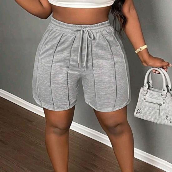 Женские спортивные шорты, повседневные спортивные шорты, эластичные мини-шорты с завязками на талии, летняя спортивная одежда