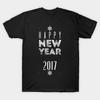 Мужская черная футболка с принтом Super Large TShirt с новым годом-2017 No-Cut Трансферная бумага с принтом Хлопковая футболка