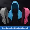 Quick Dry Cooling Hoodie Towel Solid Color UV Protection Breathable Sweat Absorbent Sports Running Hood Towel