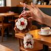 1Pc 12CM Kawaii Bear Holding Bread Plushie Toy Lovely Cake Nest Contain Plush Bear Rabbit Cat Dog Plush Pendant Toy Cute Gifts