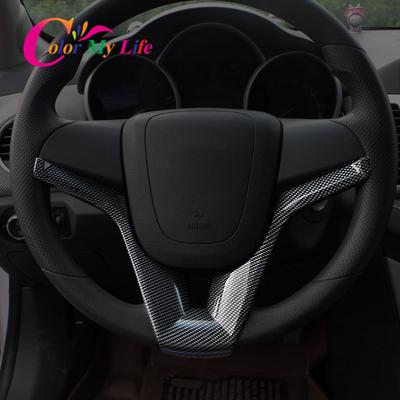 Панель рулевого колеса ABS с блестками, декоративная накладка-наклейка для Chevrolet Cruze 2009 - 2012 2013 2014 2015 Седан Хэтчбек Аксессуары