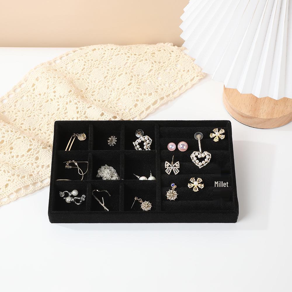Multi-Style Plush Jewelry Storage Box with Drawers