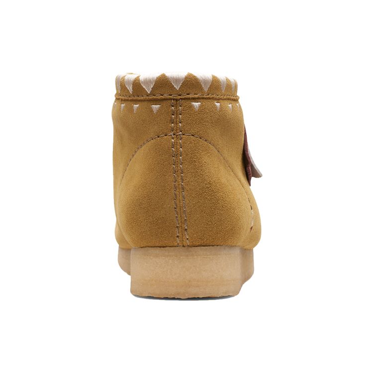 Clarks Wallabee Oak Экологичная резиновая подошва Повседневная обувь Мужская кроссовка Темно-желтый 261691537