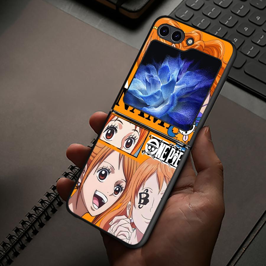 Чехол-бампер для телефона One Piece Portgas·D· Ace Zoro для Samsung Galaxy Z Flip 7 6 5 4 3 ZFlip6 ZFlip5 ZFlip4 ZFlip7 FE ZFlip3