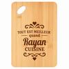 Planche À Découper - PLANETEE - Meilleur Quand Rayan Cuisine - Bambou - Gravée - 30x20x1 Cm