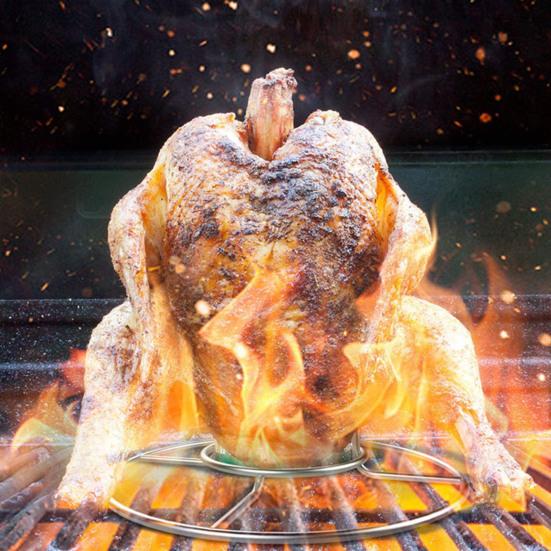 Подставка для курицы из нержавеющей стали Yousheng для гриля, духовки, пивной банки, подставка для курицы, вертикальная жаровня для приготовления пищи на открытом воздухе и в помещении