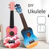 DIY Ukulele Kit - 1pc Build Your Own Guitar Kit with Laminated Wood Panels and Back, Craft Gift for Bedroom Decor and Holiday Presents