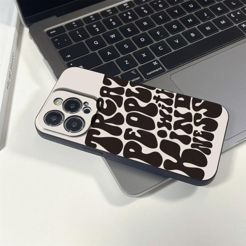 Чехол для телефона «Относитесь к людям с добротой» для IPhone 15 14 13 11 12 Pro 8 7 15 Plus X 13 14 Pro MAX XR XS MINI SE 2020, черные чехлы