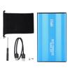 HDD Enclosure Plug Play 3TB USB3.0 SSD Hard Disk Box for LaptopsOS X External Data StorageBlue
