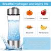 Hydrogen Water Bottle Generator 1300-2100ppb Hydrogen-Rich Water Cup 380ml High Borosilicate Glass SPE/PEM Technology Smart Health Cup for Home Office