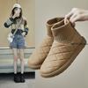Fashion Snow Boots Women's Velvet Thickening 2024 New Winter Fashion Short-tube Slip-on Warm Bread Cotton Shoes Winter Boots