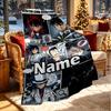 Custom Name Personalized Detective Conan Print Blanket, Home Decor, Bedroom, Sofa, Camping, Couch, Gifts for Birthday ChristmasEnthusiasts