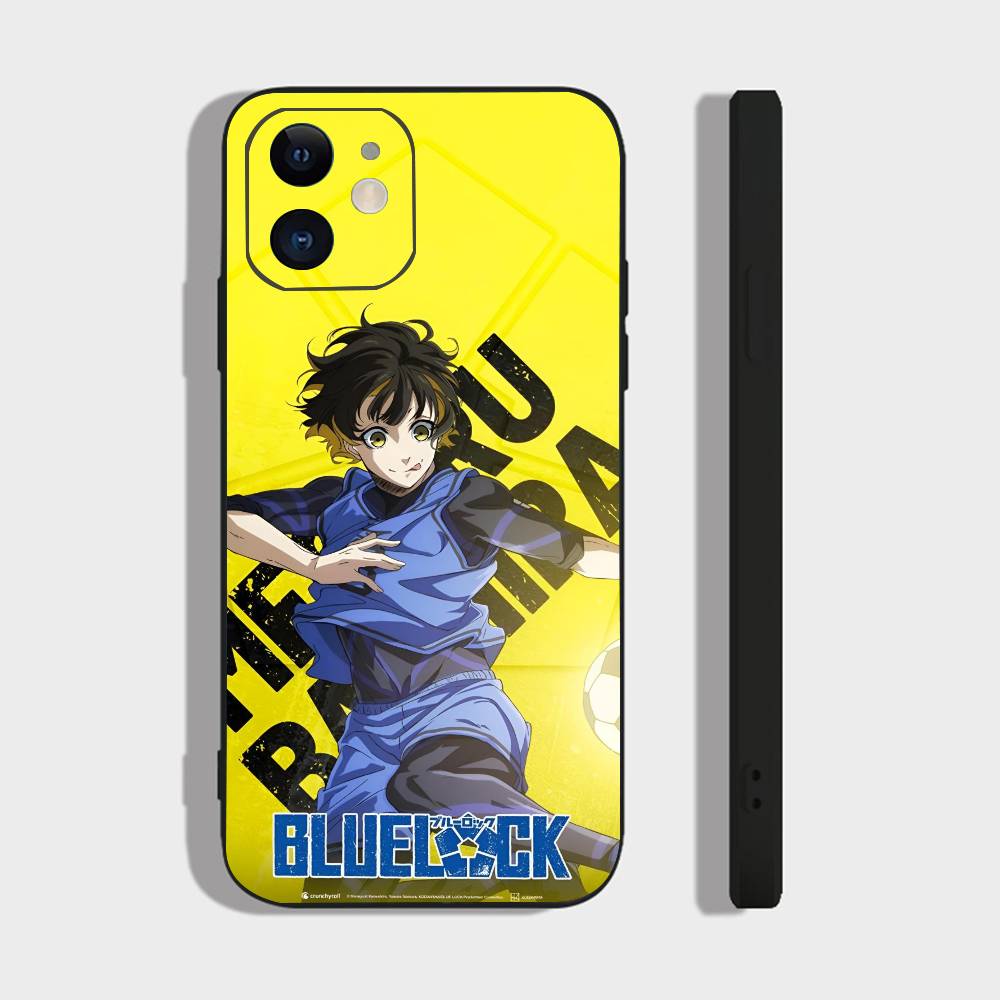 Аниме B-Blue Lock Для IPhone 17 Air 16 15 14 13 12 11 Pro Черный Мягкий Чехол для Телефона