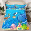 Листы с морскими животными Акулы Осьминоги Черепахи Коралловые листы Комплекты постельного белья Подходят для украшения детской комнаты