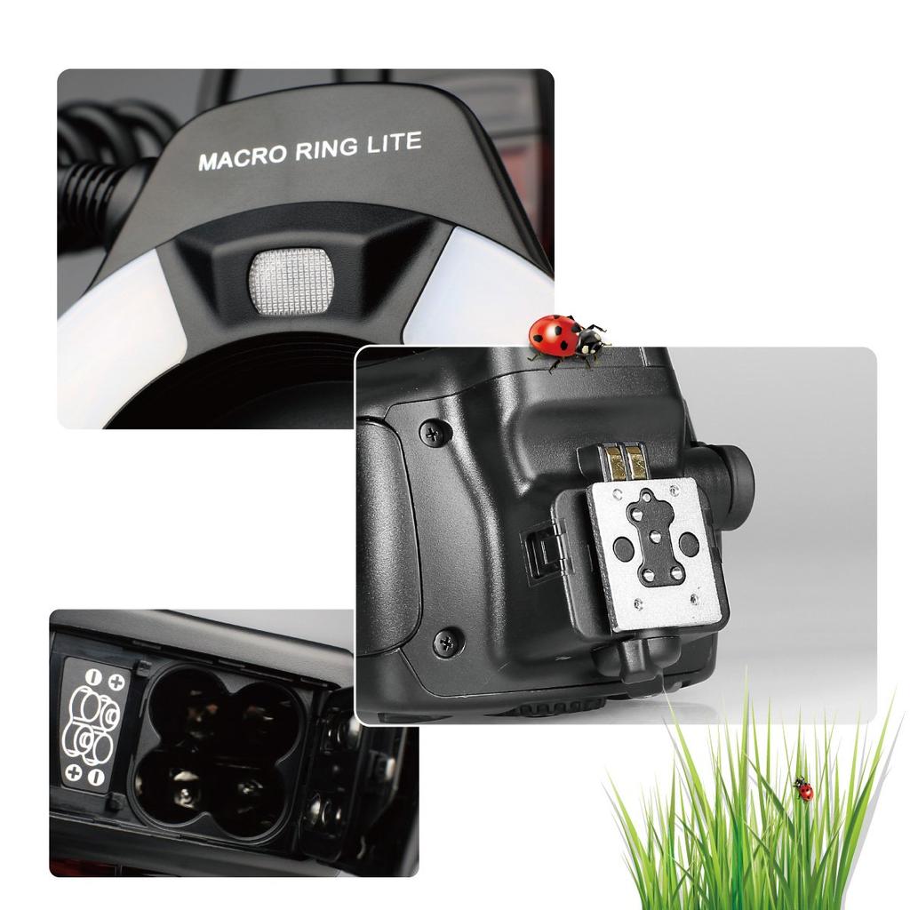 Кольцевая вспышка MEKE для макросъемки Nikon D7100 D7000 D5200 D5100 D5000 D3500 D3200 D3100 D90 D300S D600 со светодиодной лампой подсветки автофокуса MK-14EXT-N I-TTL