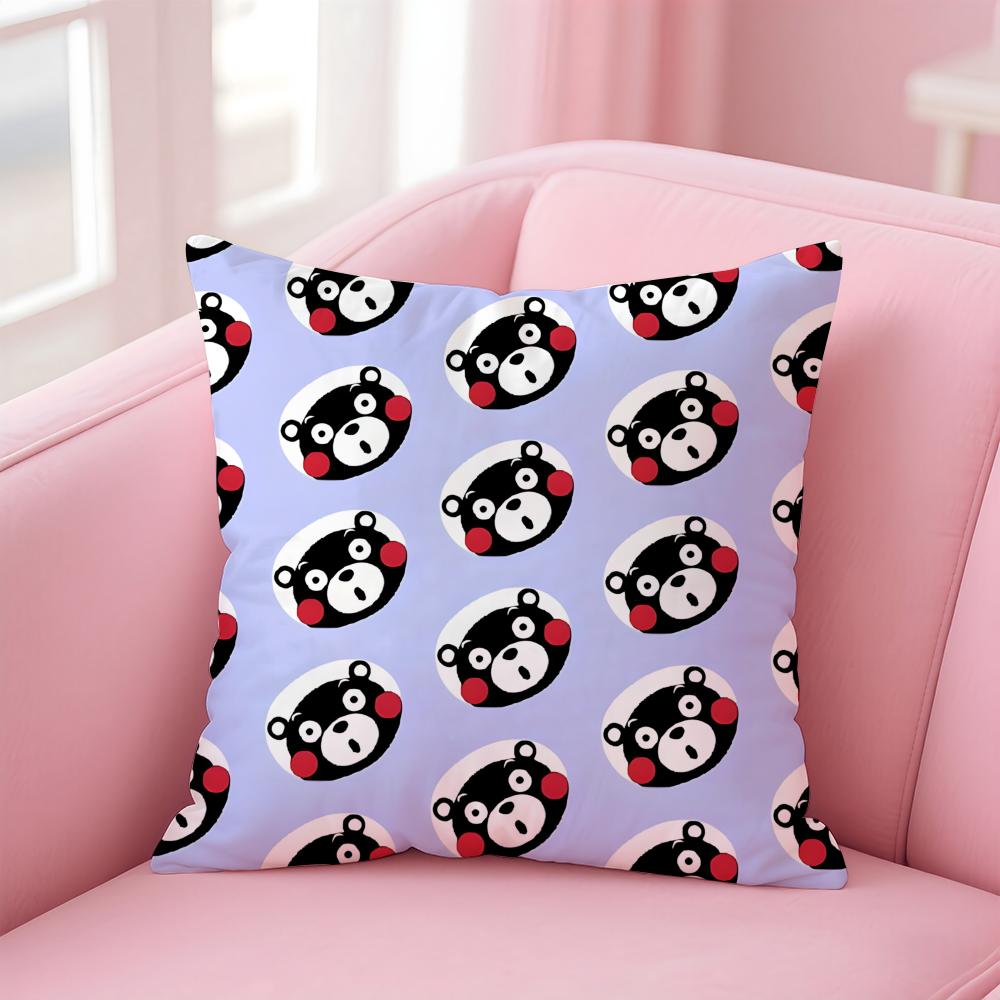 Милая чехол-подушка K-kumamon Удобный двусторонний чехол для подушки Идеально подходит для автомобиля, дивана, спальни и многого другого