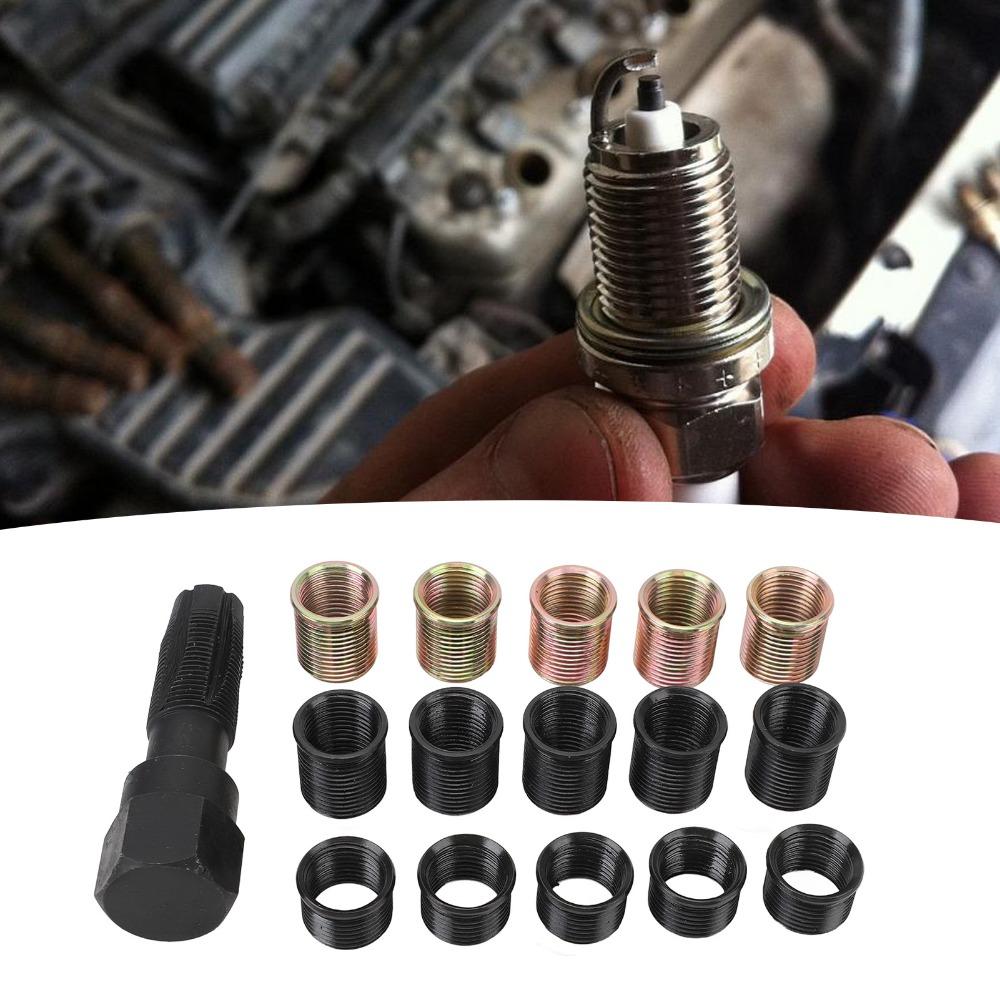 16PCS M16x1.25 Tap Spark Plug Hole Repair Kit Cylinder Head Thread Repair Spark Plug Thread Repair