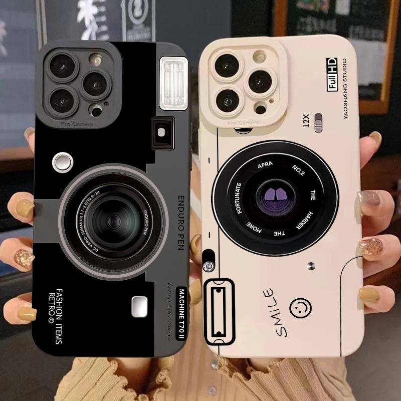 Vintage Camera Silicone Phone Case For Redmi Note 14 13 12 11 Pro Plus 4G 5G 12S 11S 10S Redmi 13C 14C 13 12 Soft Cover