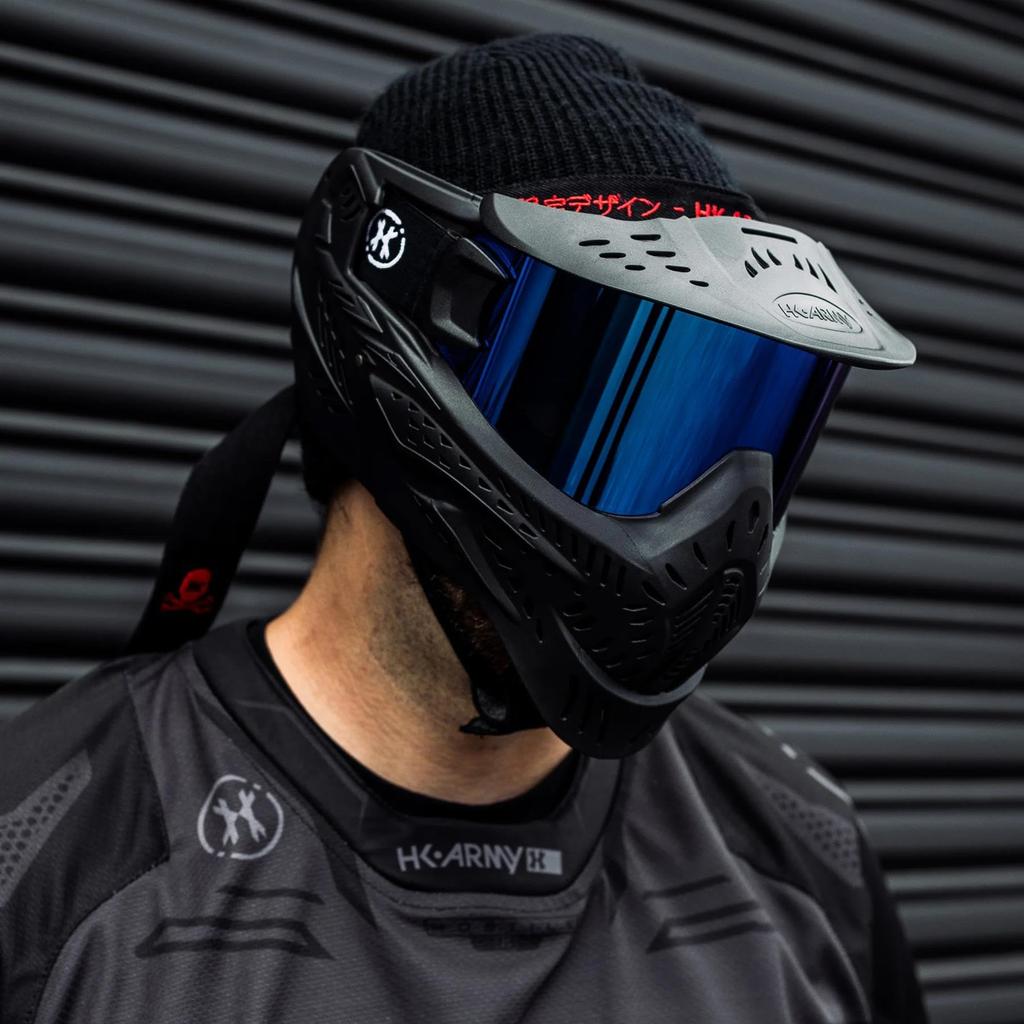 HK Army HSTL Goggle Paintball Airsoft Mask with Anti Fog Thermal Lens (Black/Ice Lens)