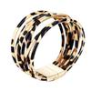 Шарм Леопард Кожаные Браслеты Богемный Стиль Магнитный Браслет Винтажные Многослойные Браслеты Женские