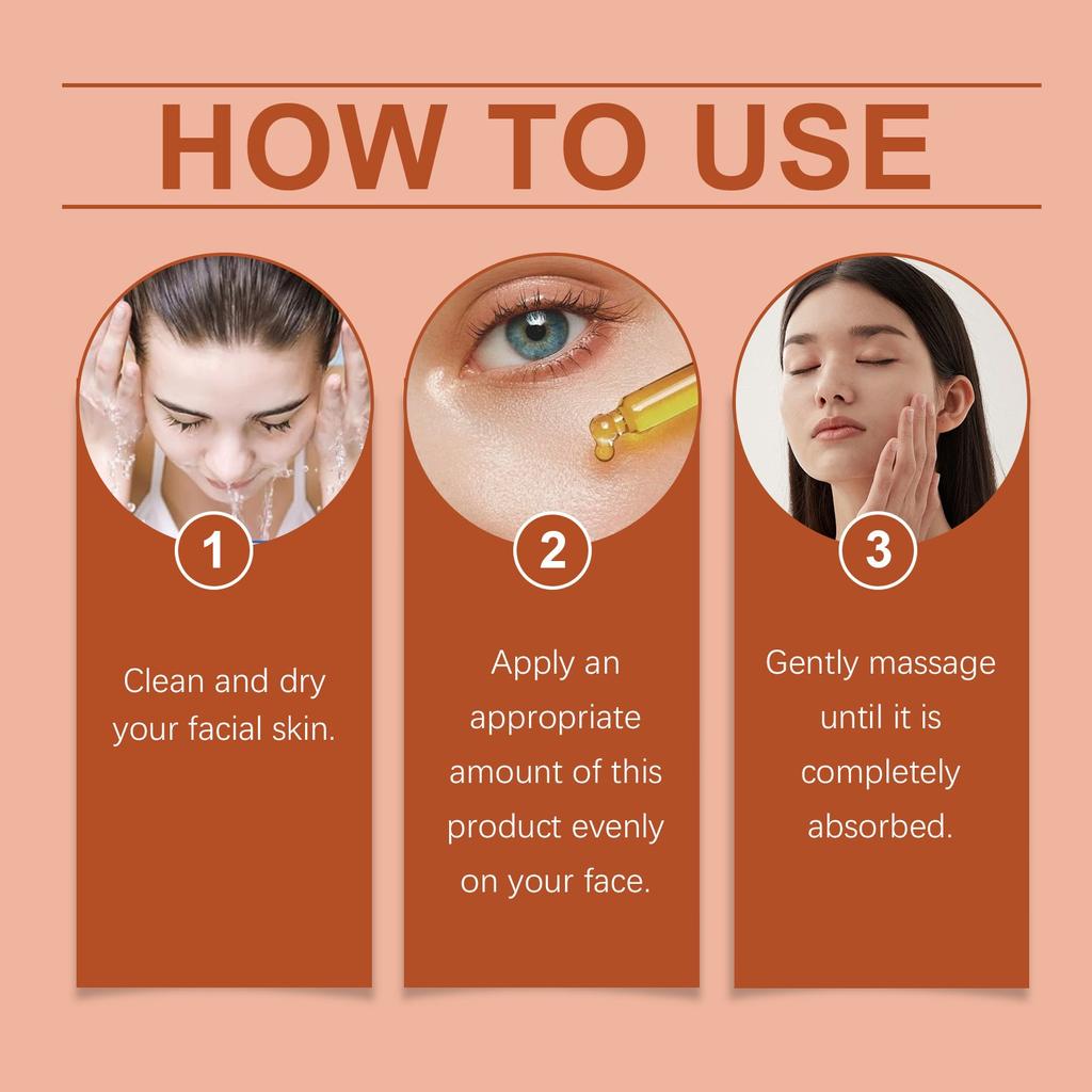 Organic Facial Oil Aging Moisturizing Serum Oil For Wrinkle Reduction, Hydration, Brightening, 60ML