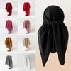 90*90cm Pleated Cotton Linen Square Scarf For Women Muslim Hijab Scarves Shawls Solid Headscarf Wraps Islamic Turban Headband