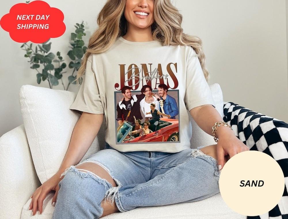 Jonas Brothers retro car tee, band reunion shirt, 90s boyband merch,Retro concer Unisex T-Shirt