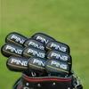 10-Pack Golf Club Iron Head Cover PING Classic Yellow Line 4-9+PWUS Magnetic Closure