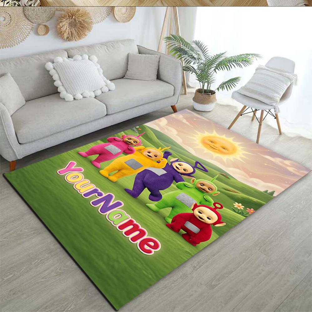 Teletubbies Customize Text Area Rug Suitable for Dormitory Foyer Kitchen Balcony Antislip Carpet Office home decor Perfect Gift for Women/Men