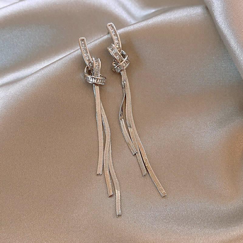 Серьги-кисточки из жемчуга премиум-класса Silver Needle Celebrity, элегантные, модные, с темпераментом, серьги из легкой роскоши с блестящими бриллиантами, длинные серьги для женщин