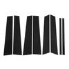 8PCS Pillar Post Cover Glossy Black High Gloss Mirror Effect Stylish Window Pillar Post Trim for Edg