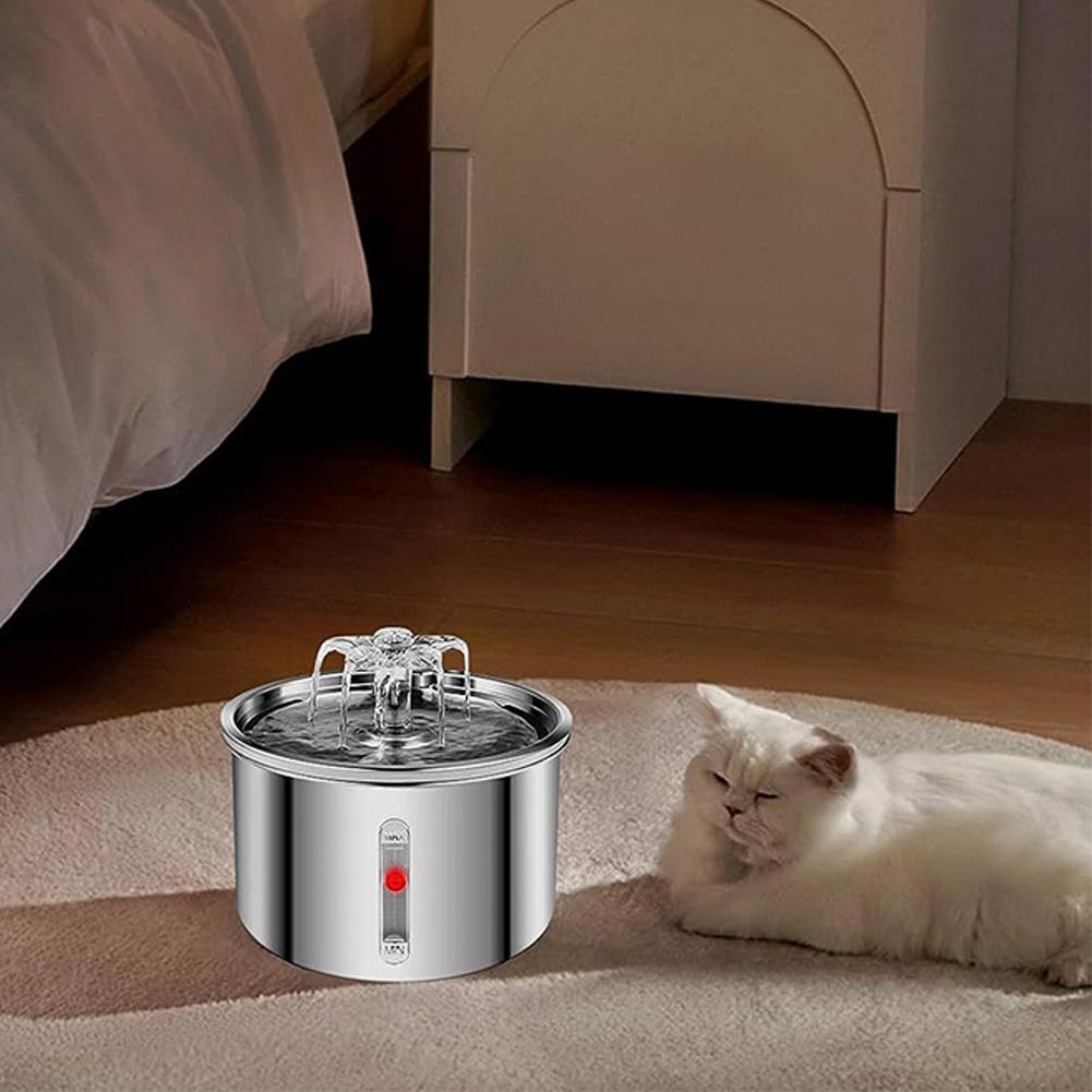 2л автоматический фонтанчик для воды для домашних животных 304 нержавеющая сталь умный диспенсер для воды большой емкости автоматический фильтр поилка для домашних животных для кошек собак