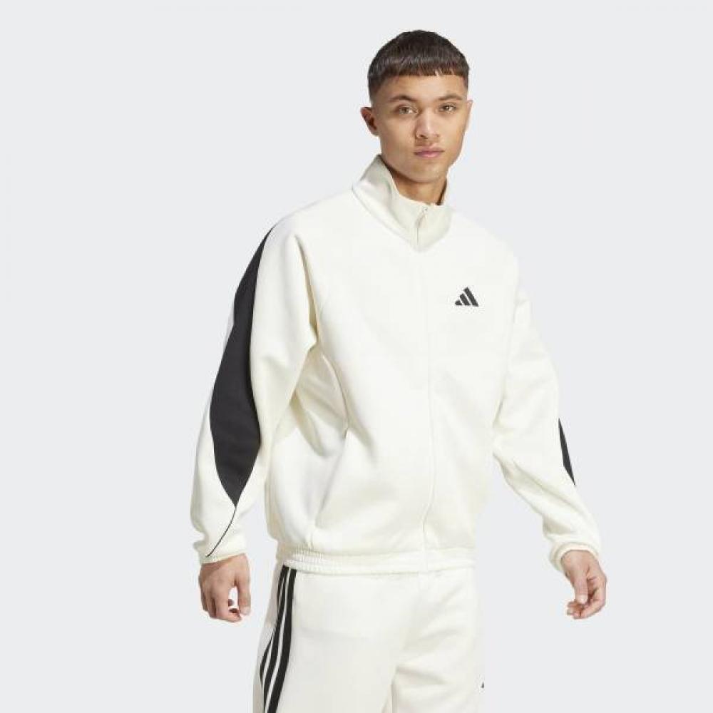Adidas Stadium Track Top Loose Fit Full Length Zipper