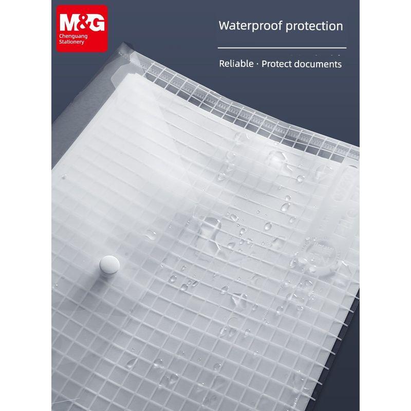 File Bag Large Capacity Plastic Folder Test Paper Storage Bag For Home Certificate Paper Induction Organizing Bag Thickened Diagonal Stripe Folder