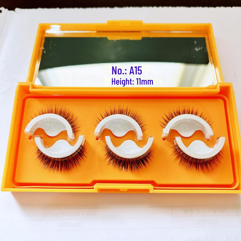 Самоклеящиеся полоски для ресниц Qiao Zitong: Три пары долговечных, простых в носке накладных ресниц.