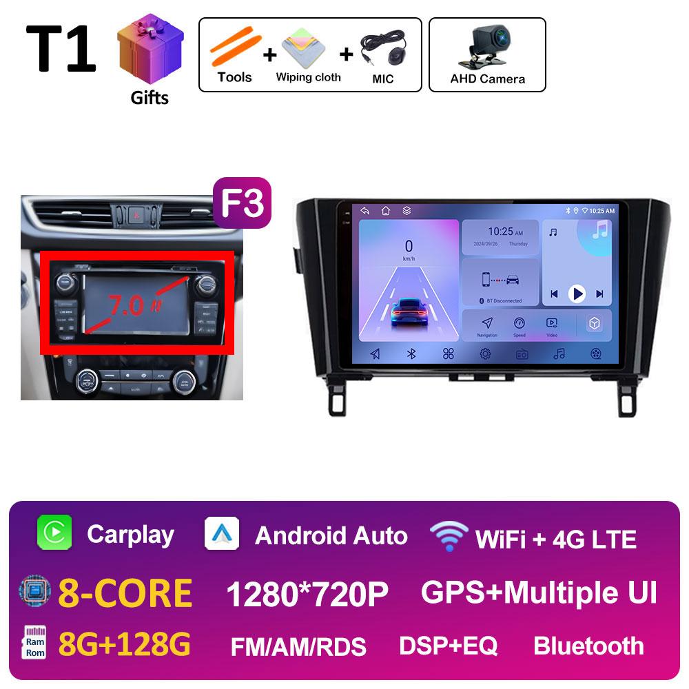 10,1-дюймовый Android 14 автомобильный видео для Nissan Qashqai J11 X-Trail 3 T32 2013 2014 2015 2016 2017 Радиоплеер DSP стерео автоинструменты