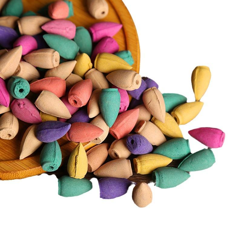 Конусы благовоний с обратным потоком из старого горного сандала - Натуральный агаровое дерево и полынь для ароматерапии, башня для дезодорации, текущие облака.