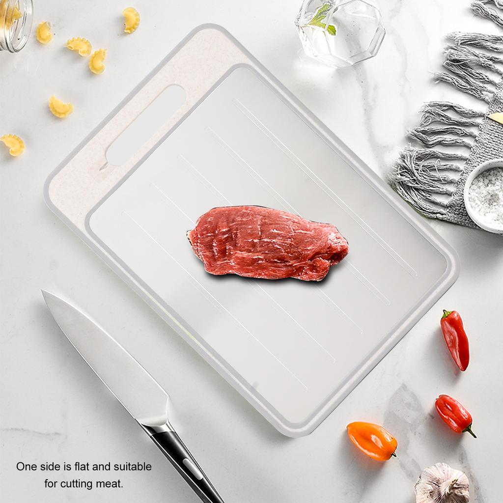 Двусторонняя разделочная доска Двусторонняя разделочная доска Быстроразмораживаемая и шлифовальная пластина с точилкой для ножей для кухни