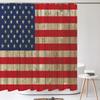 Шторка для душа с флагом США Водонепроницаемая ткань Шторки для душа с крючками Экран для ванны Соединенных Штатов для декора ванной комнаты