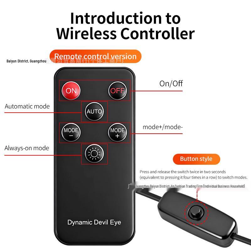 Cross-Border LED Rear Windshield Expression Light with Remote Control