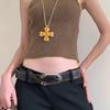 Pu Leather Women's Belt Y2k Dress Jeans Belt Fashionable Cross Waist Belt  Waist Accessories