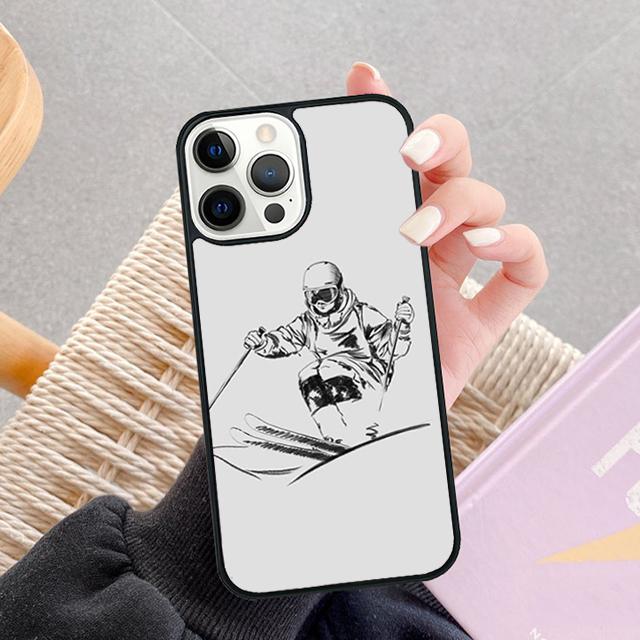Чехол для телефона iPhone 17 Air 14 15 16 13 12 Max с изображением катания на лыжах, снега, сноуборда, лыж. Чехол для Apple iPhone 17 Air 11 Pro Max Plus SE2020